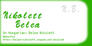 nikolett belea business card